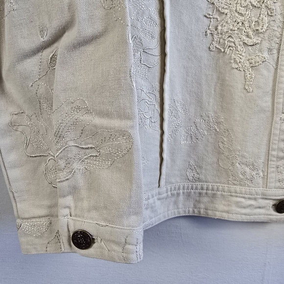 Laura Ashley Embroidered Cotton Jean Jacket - Picture 9 of 16